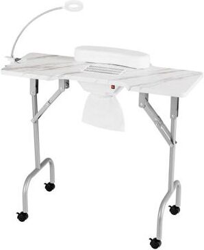 Costway Folding Manicure Nail Table with Electric Dust Collector-White
