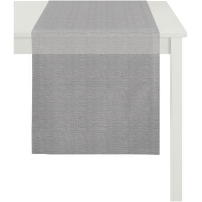 Tischläufer APELT "Easy, Uni-Basic", grau, B:48cm L:140cm, Leinen, Polyester, Tischdecken