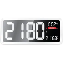 Technoline CO2 Luftgütemonitor WL 1040, Thermometer + Hygrometer, Weiss