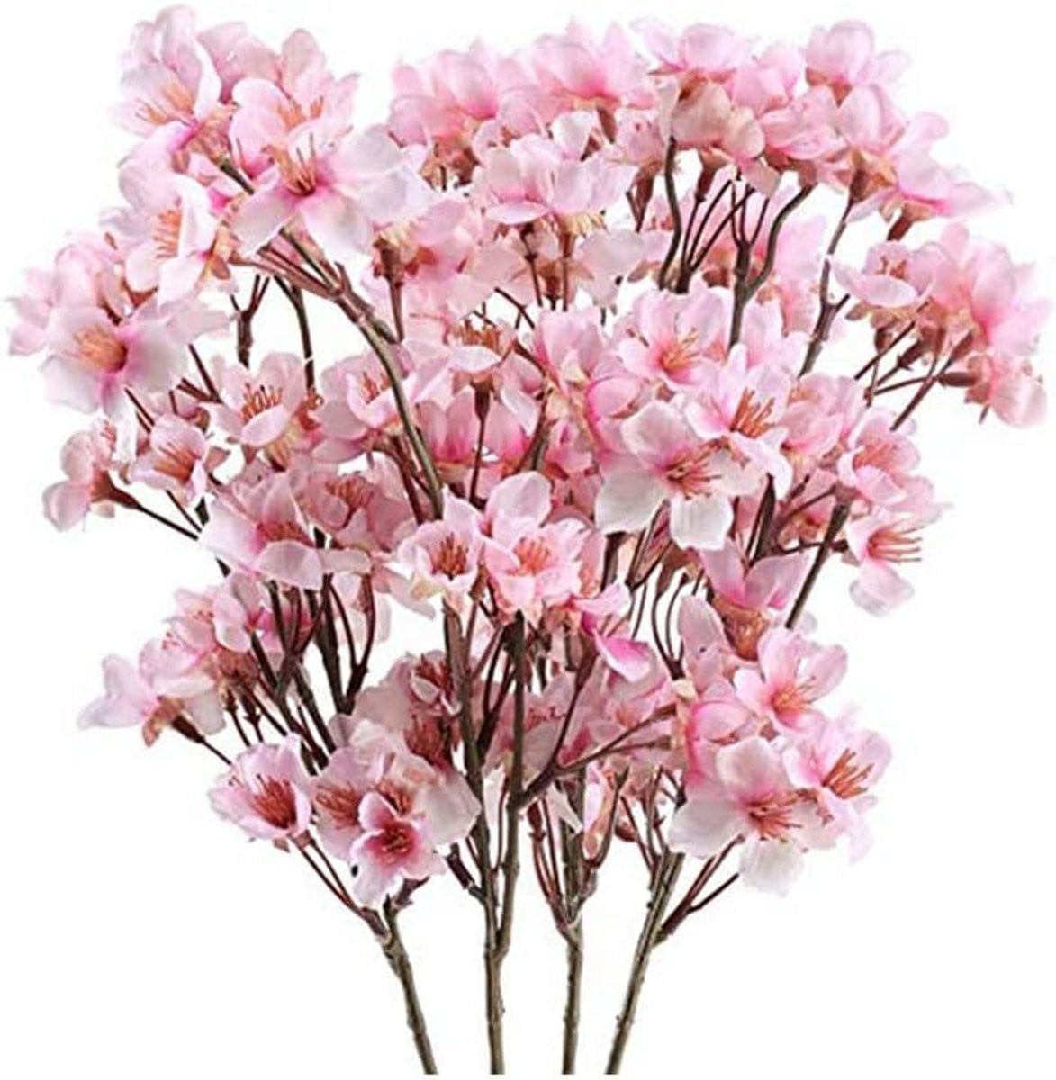 4 stuks zijden kersenbloesem takken - Kunstmatige kersenbloesem decoratie - Roze