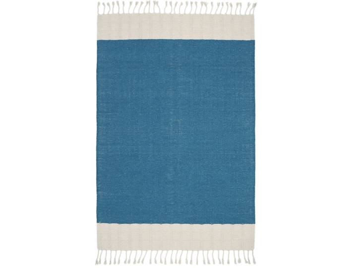Kinderteppich Dalton blue Polyester/Baumwolle Streifen 100 x 150 cm