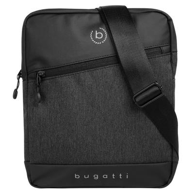 Reisetasche BUGATTI "BUGATTI Herren, Damen UNIVERSUM", Gr. B/H/T: 22cm x 26cm x 4cm onesize, schwarz, Kunstfaser, unifarben, Taschen Reisetasche