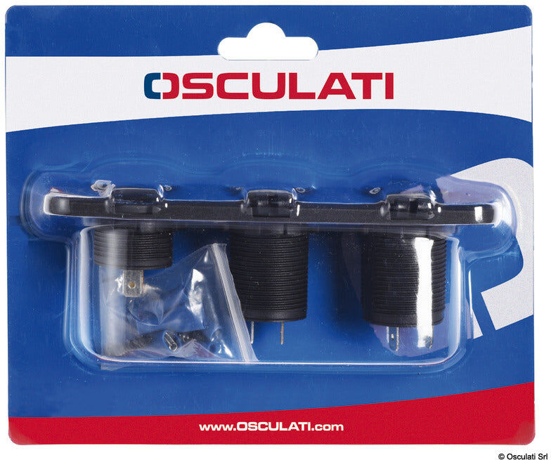 OSCULATI Voltmetro digitale + presa corrente + USB doppia 4.8A