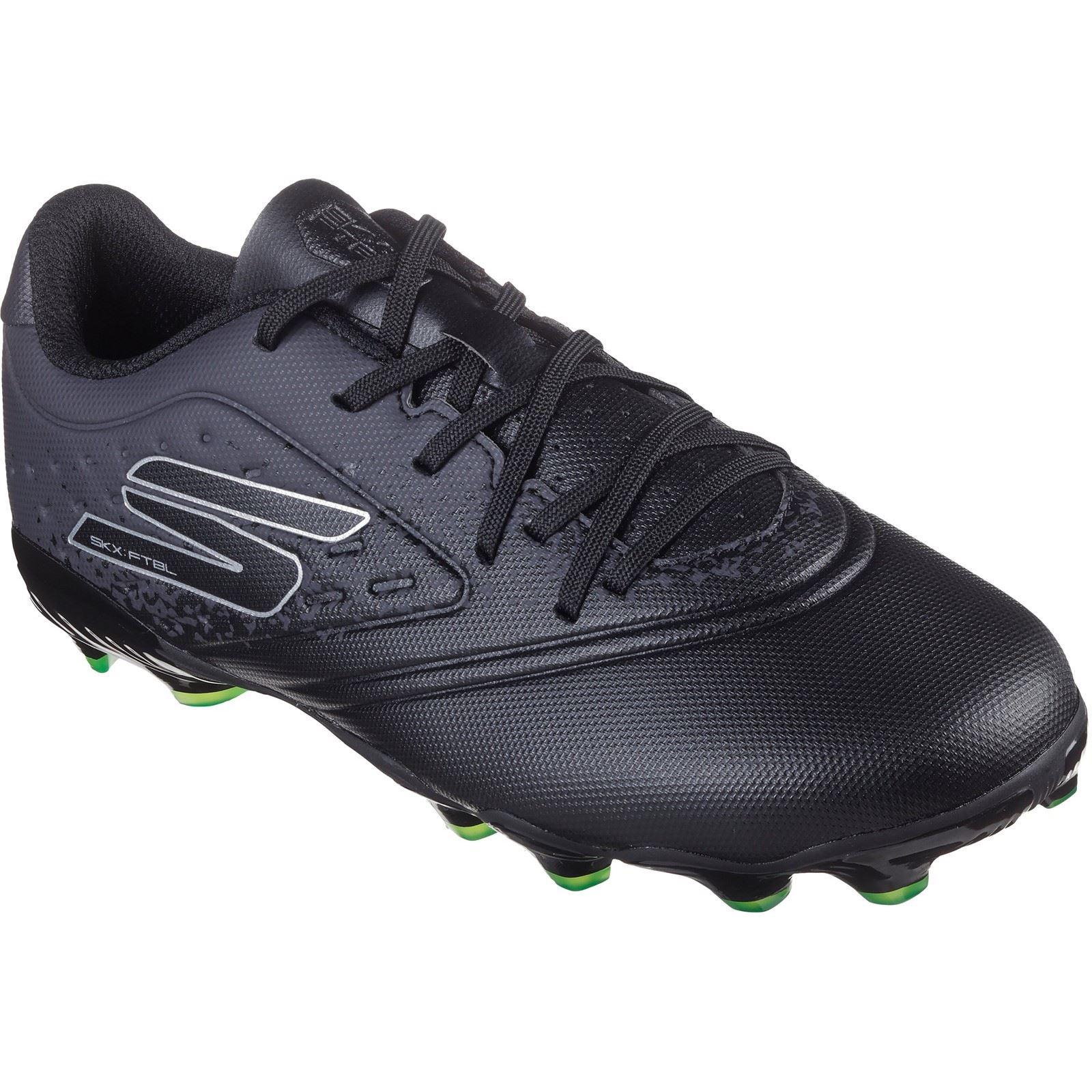 Skechers Skechers Razor 1.5 Jr Youth FG Razor Één Komma Vijf Jr Jeugd Fg Heren Zwarte/Zilveren Voetbalschoenen