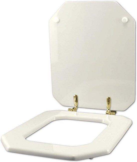Famanu Ovale WC-Brille mit Weichem Schließmechanismus - Weiß