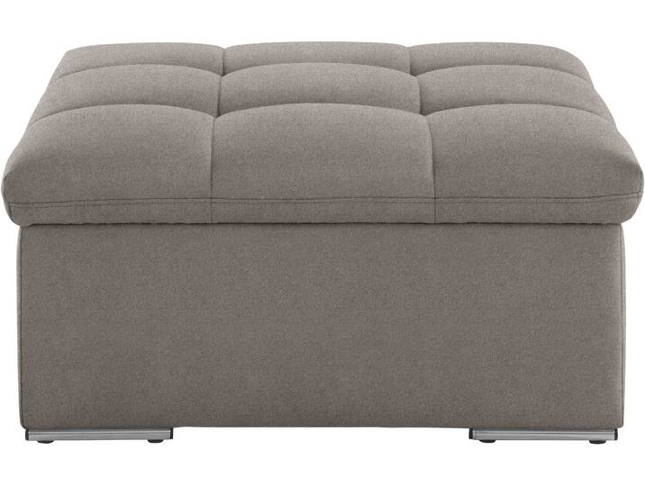 Sitzhocker DOMO COLLECTION Lagoa moderne Steppung im Sitz, elegant und zeitlos, B/T 87/87cm , braun (schlamm), B:87cm H:40cm T:87cm, Hocker, Sitzhocker, in grosser Farbauswahl