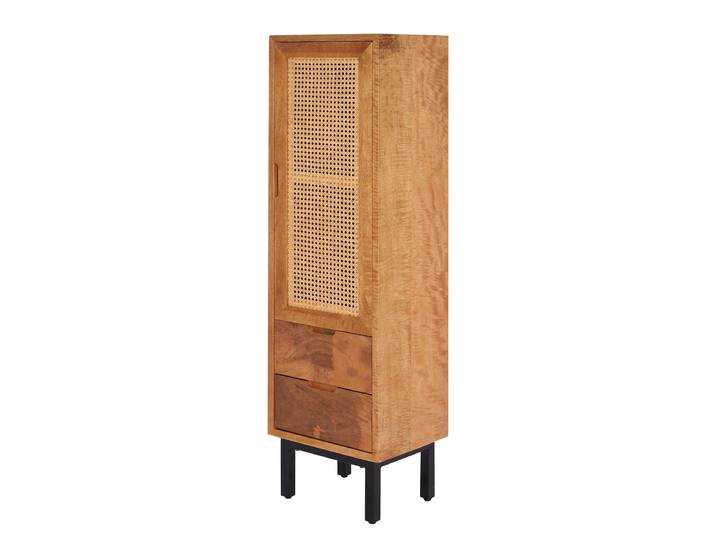 Armoire midi massive 38 x 130 x 30cm Marron/Marron