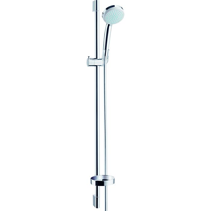 hansgrohe Brauseset Croma 100 Vario 27653000 mit Unica C 0,90 m, chrom, Ecosmart