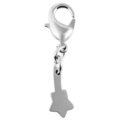 Kettenanhänger ADELIA´S "Anhänger – Stern Charmanhänger aus Edelstahl", silber, Schmuckanhänger, Damen, Edelstahl, Kettenanhänger, Geschenkidee: zeitlos und vielseitig