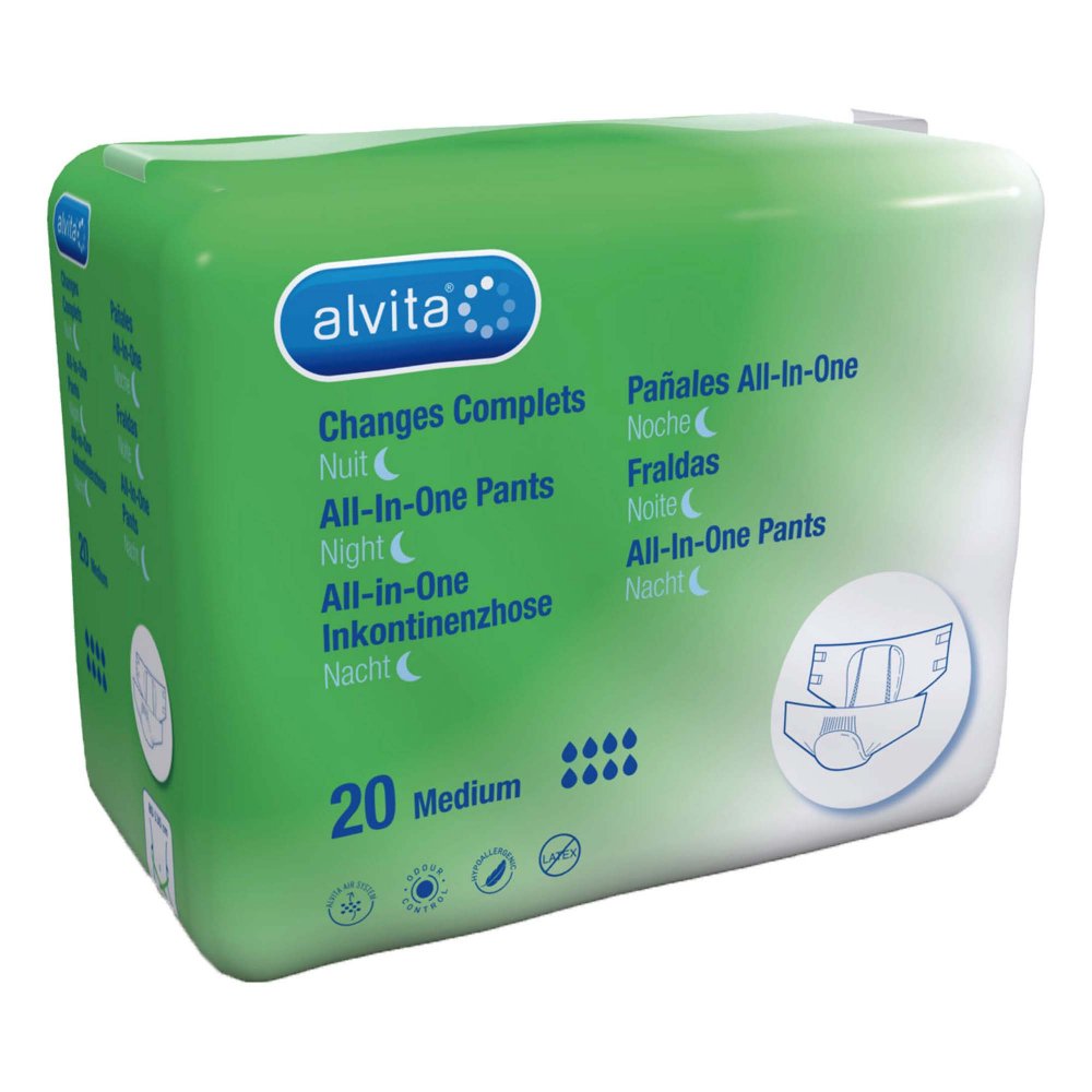 Alliance Healthcare Deutschland GmbH Alvita All-in-one Inkontinenzhose maxi medius Nacht 10216847