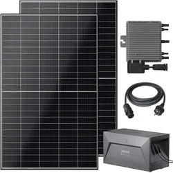 VESKA VESKA® Balkonkraftwerk 830W/600-800W mit ANKER Batteriespeicher