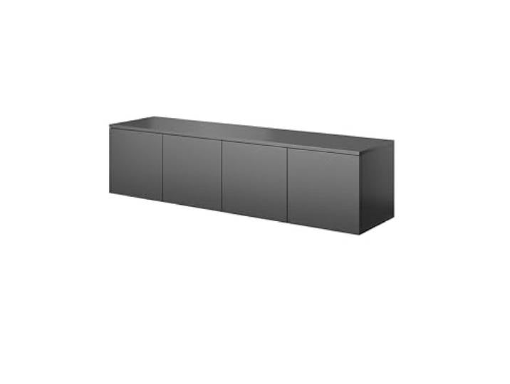 PAWS MEBLE Asgard RTV 150 4D Grau Hängend – TV-Lowboard 150 cm – Modernes Loft-Design – Push-to-Open – 4 Türen mit Regalen
