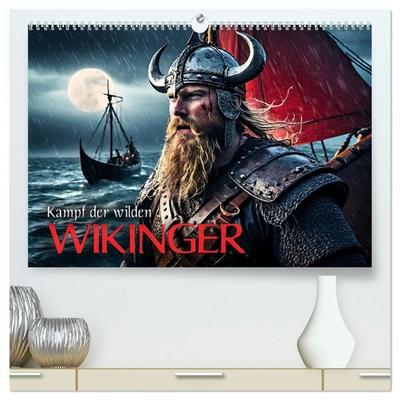 Kampf der wilden Wikinger (hochwertiger Premium Wandkalender 2027 DIN A2 quer), Kunstdruck in Hochglanz
