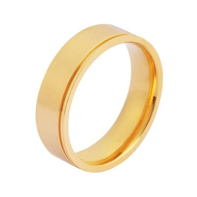 Partnerring AKZENT "Liljan, langlebig" Gr. 62, gold (goldfarbig), Fingerringe, Herren, 62, Edelstahl
