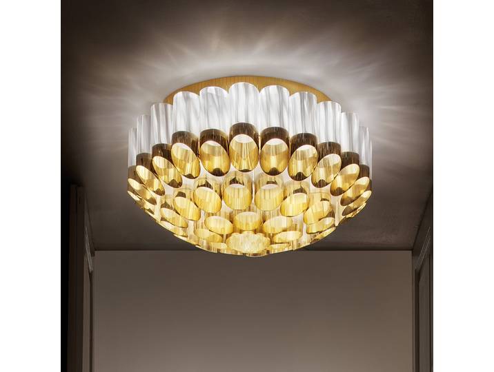 Odeon Ceiling Deckenleuchte, gold, Ø 65 cm - Slamp - Wohnzimmer - Design - Kunststoff - Mehrflammig