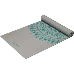 GAIAM YOGAMATTE TEAL MARRAKESH 6MM PREMIUM LONGER/WIDER, Größe ONE SIZE in Grau Grau
