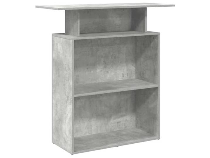 HBBMGYD Empfangsplatte, grau, Beton, 100 x 40 x 104 cm, Verbundholz Robustes Holzwerkstoff, integriertes Regal, Wandbefestigung inklusive, einfache Montage, professioneller vielseitiger Einsatz