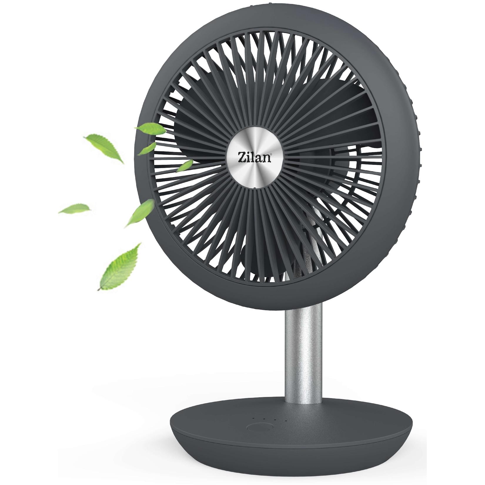 Zilan Akku Tischventilator 4000 mAh Akku 4 Geschwindigkeitsstufen