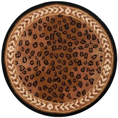 SAFAVIEH Handmade Chelsea Cayla Leopard French Country Wool Rug