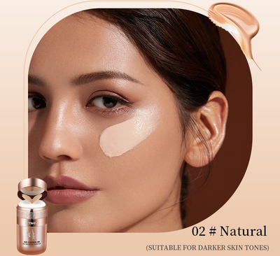 Rare Purchases Whitening Oil Control Waterproof Makeup Cosmetics, Moisturizing Foundation Concealer, Air Cushion BB Cream 02 Natural