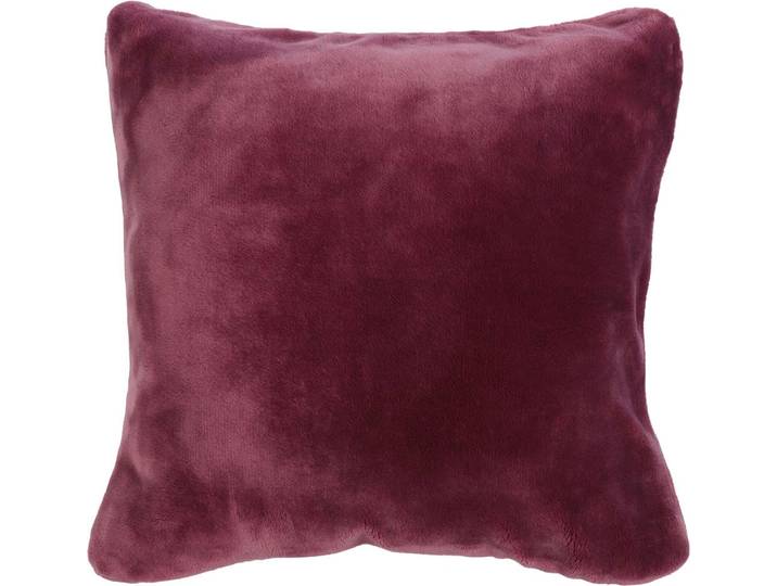 Dekokissen GÖZZE Premium Cashmere-Feeling Kissen , lila (beere, unifarben), B:50cm H:10cm L:50cm, Polyester, Dekokissen_Sitzkissen_Kissenhüllen, Dekokissen, 50x50cm,passend zur Premium Cashmere-Feeling Decke,Kissenhülle&Füllung
