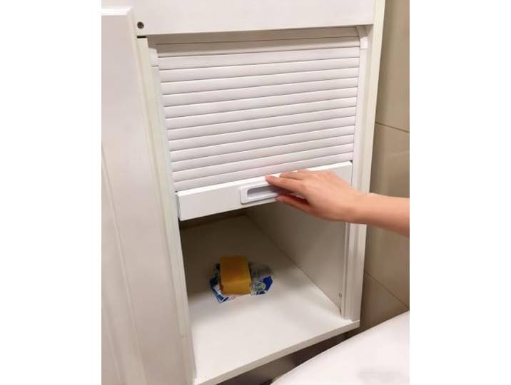 CucCe Faltbare Tür für Küchenschränke Ziehharmonika-Tür, Küchenschrank, Gerät, aufrollbare Garagentore, kleine herunterziehbare Schrank-Falttür(40x110cm/16x43in)