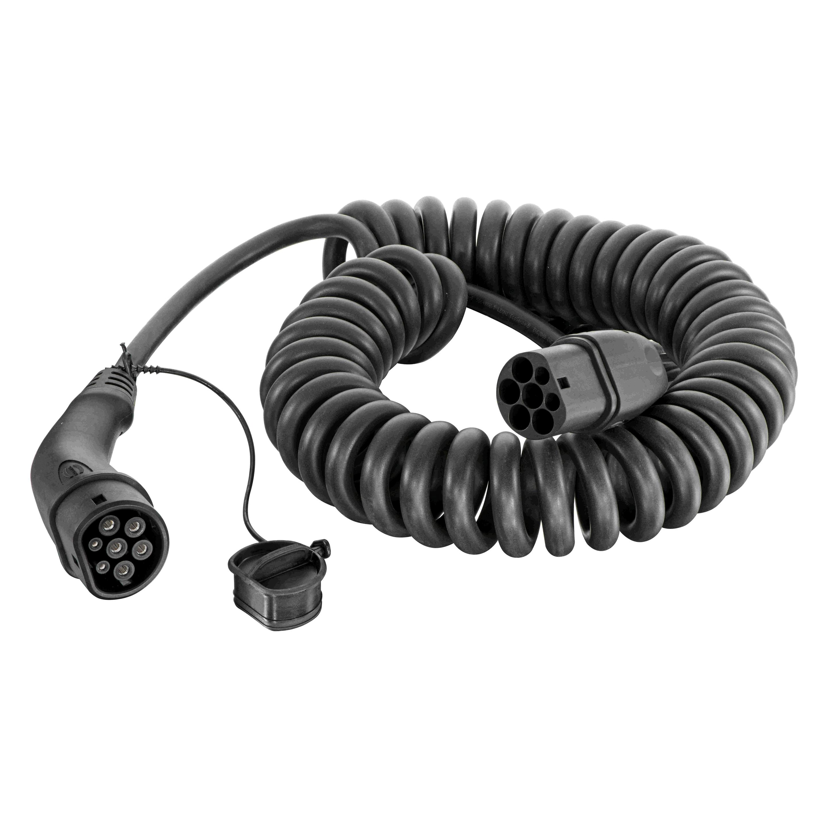 Harting E-Auto-Spiralladekabel (Typ 2, 22 kW, 32 A, 5 m) (EVC0112)