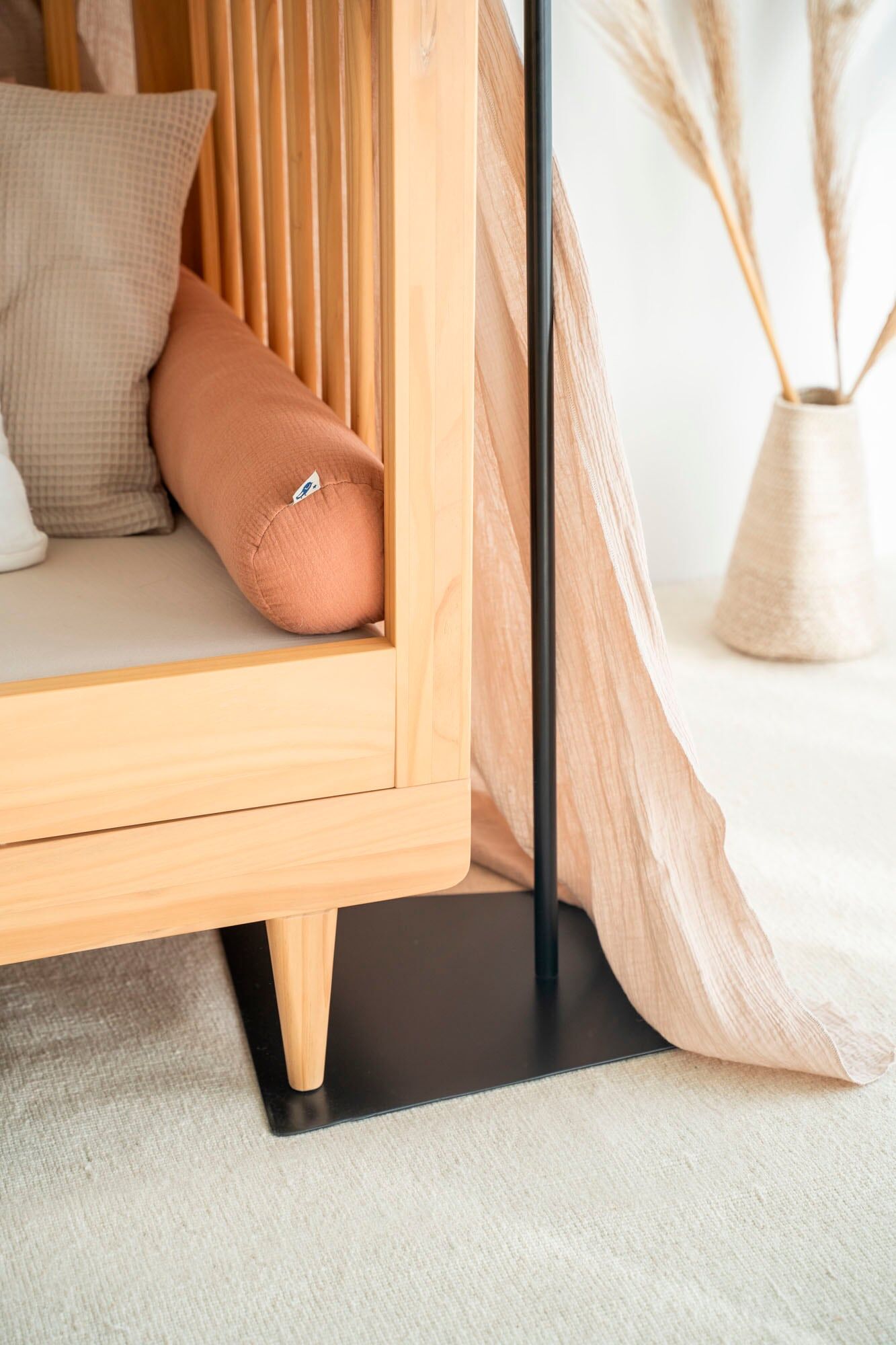 Himmelstange JULIUS ZÖLLNER "Himmelhalter Max mit Standfuss für Baldachine", schwarz, L:220cm, Gardinenstangen, Himmelstange, Made in Europe schwarz B/L: 220cm