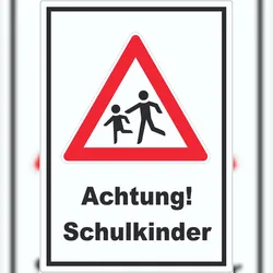 HB-Druck Achtung Schulkinder Aufkleber A8 (52x74mm)