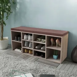 vidaXL Schuhschrank Schuhbank Sitzbank 10 Fächer Eichefarbe