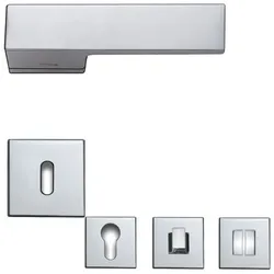 Linea Cali Rosettengarnitur eckig Loft Chrom matt