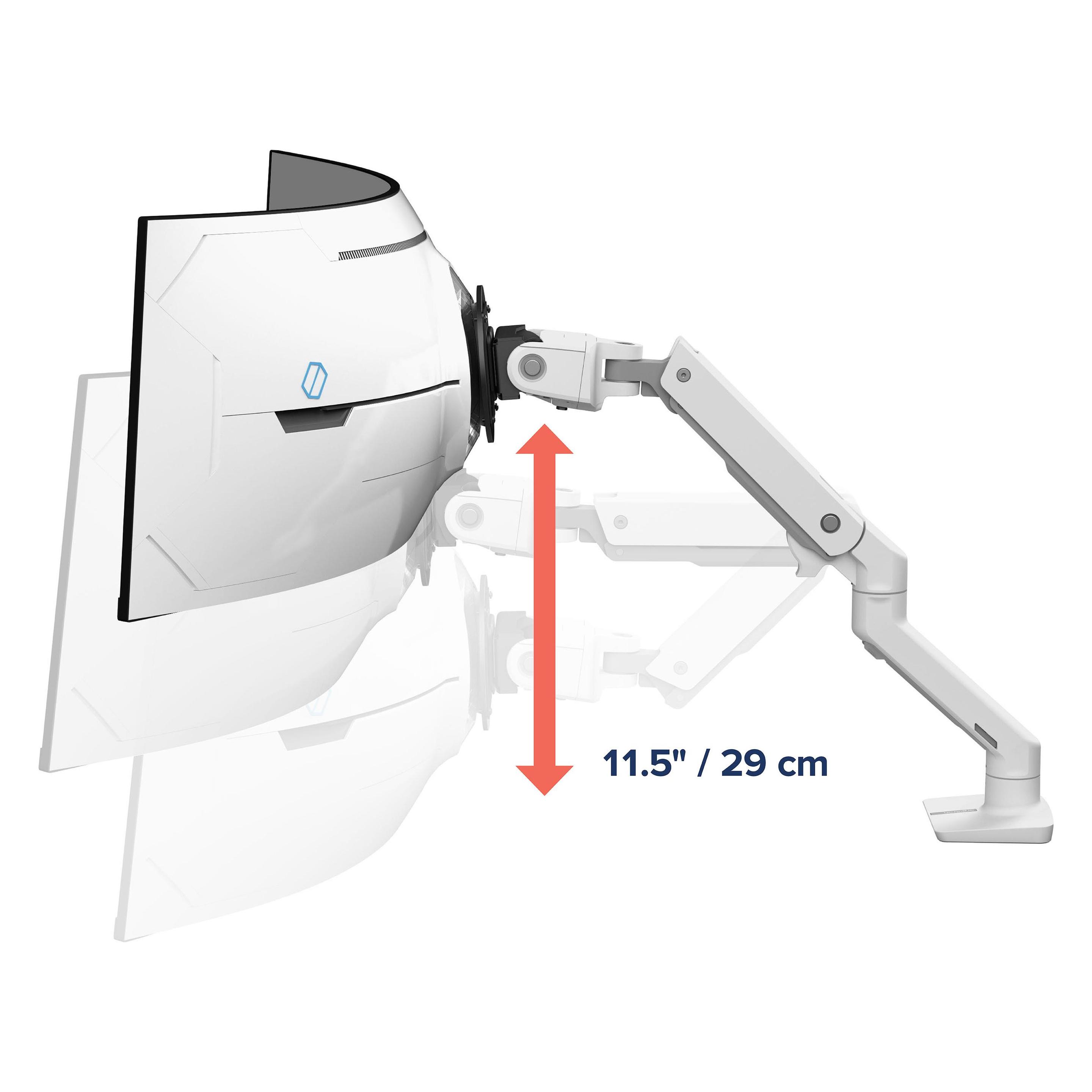 Ergotron HX Arm With Very Heavy Duty Pivot Desk Mount White (Tisch, 57", 17 kg) (45-693-216)