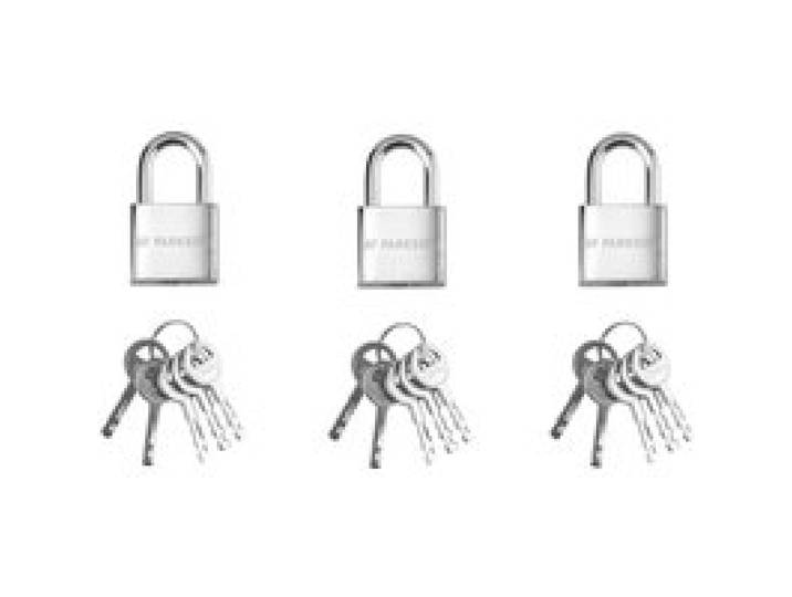 PARKSIDE® Cadenas ou cadenas à code ou cadenas d'extérieur ou cadenas câble en acier (3 cadenas)