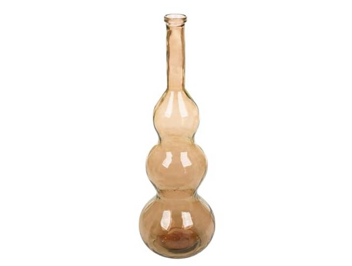 GILDE Vase balleros en Verre - Forme bombée - Marron - Hauteur 100 cm x Ø 33 cm - Vase décoratif