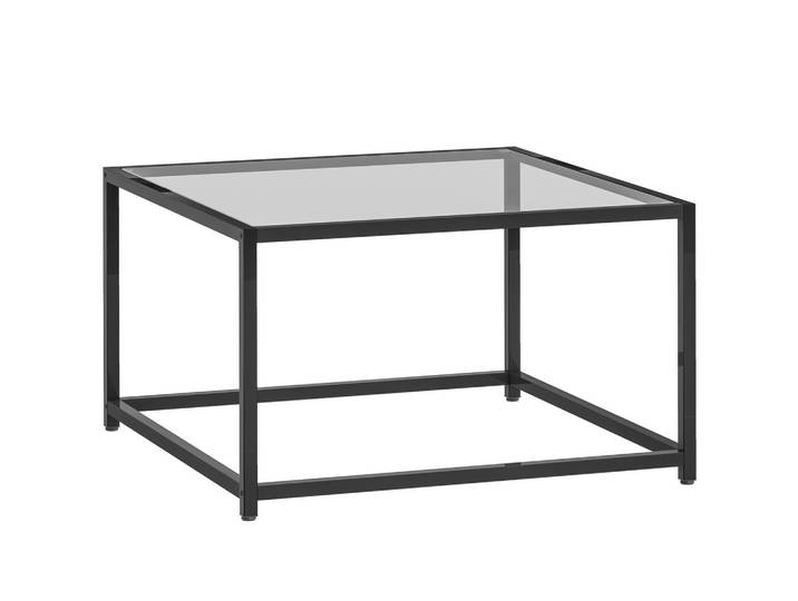 BEISTELLTISCH Quadratisch Nachttisch mit Hartglas-Tischplatte, Couchtisch