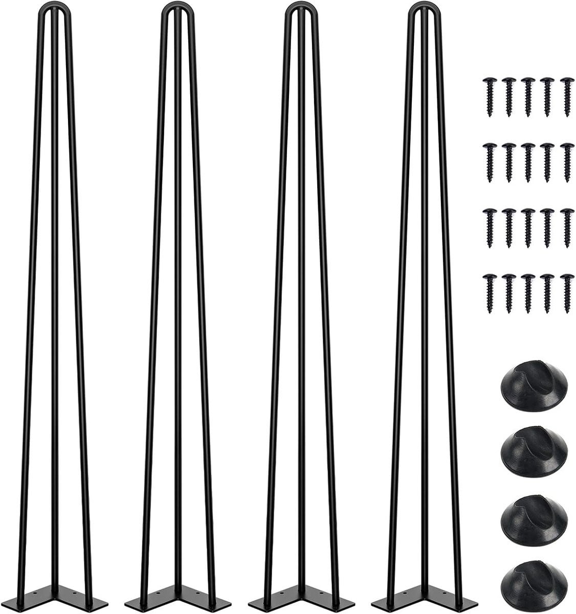 Set van 4 Heavy Duty Metalen Tafelpoten voor Meubels Maken - Zwart - 91 cm