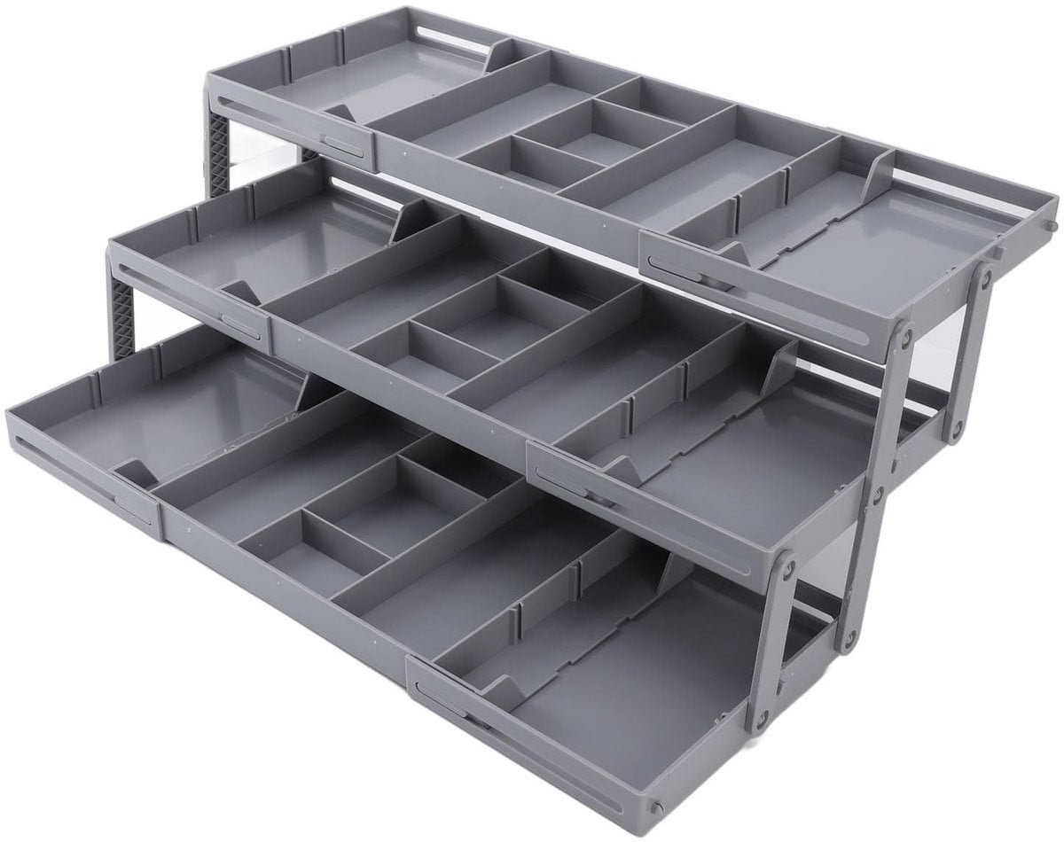 Omgoods Multifunctionele lade organizer, uitbreidbaar en opvouwbaar divider voor keuken, badkamer of home office