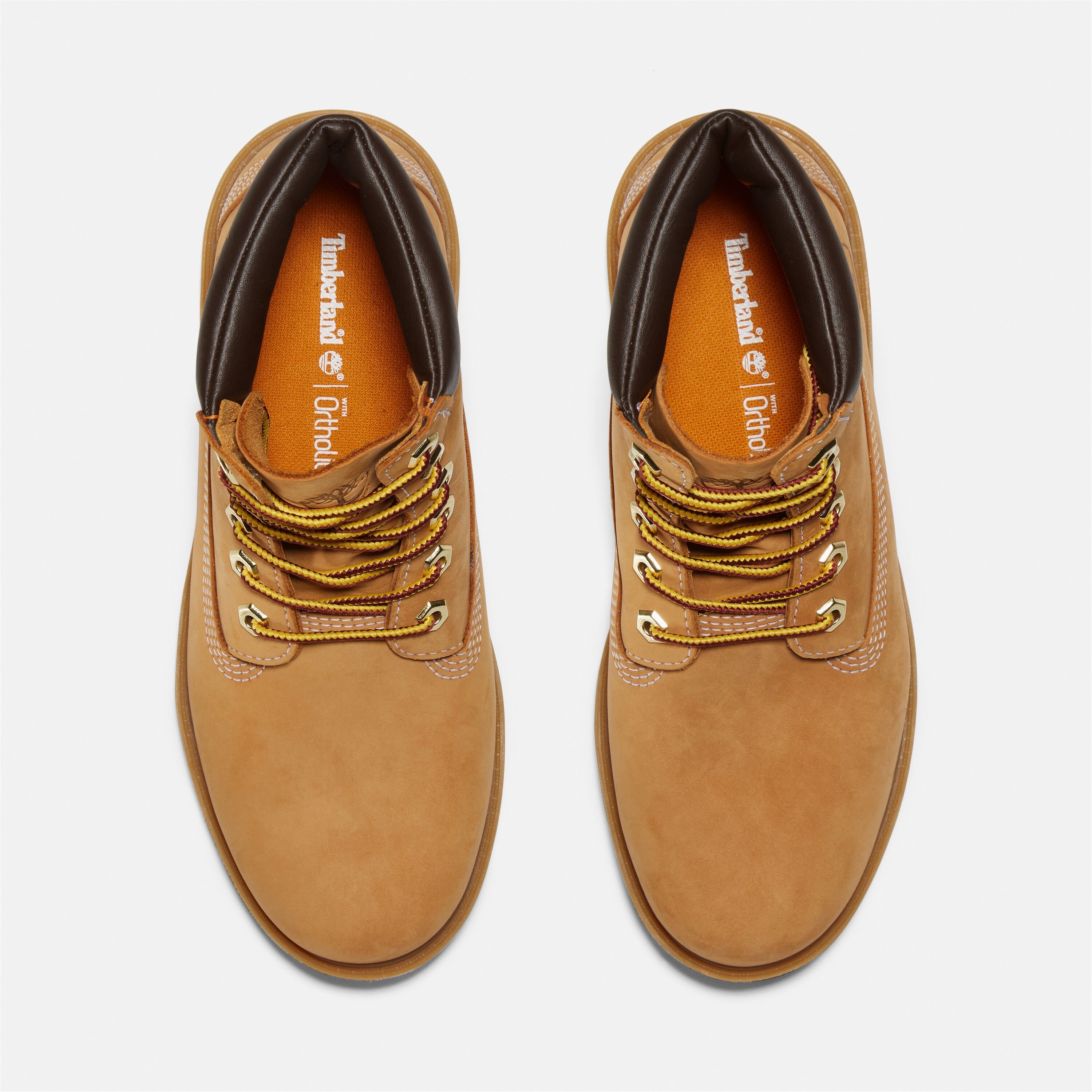 Schnürboots TIMBERLAND "LINDEN WOODS 6 INCH LACE UP WATERPROOF BOOT", Damen, Gr. 42, braun (wheat), Leder, Schuhe Schnürboots, Winterstiefel, Schnürstiefel, Winterschuhe, wasserdicht wheat 42