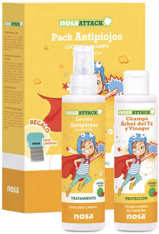 Nosa Attack Antipiojos Estuche 2 pz