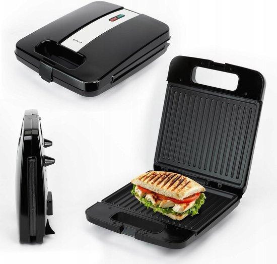Huslog Panini Grill Sandwichmaker - 1400 Watt - Zwart
