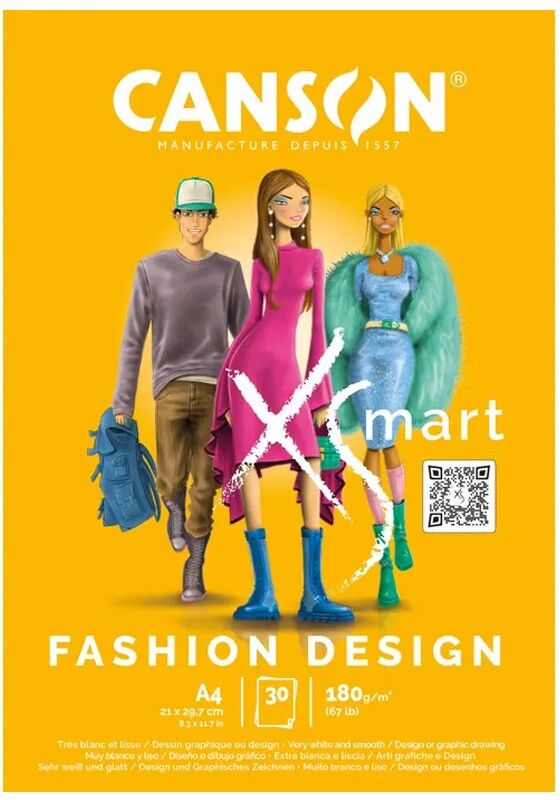 Bloc Canson XSmart 30 Feuilles A4 180 g Fashion Design