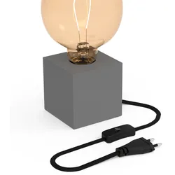 Calex | Tischleuchte | E27 Fassung | Mit Schalter | Max. 1x40W | Grau | 1,8M Kabel
