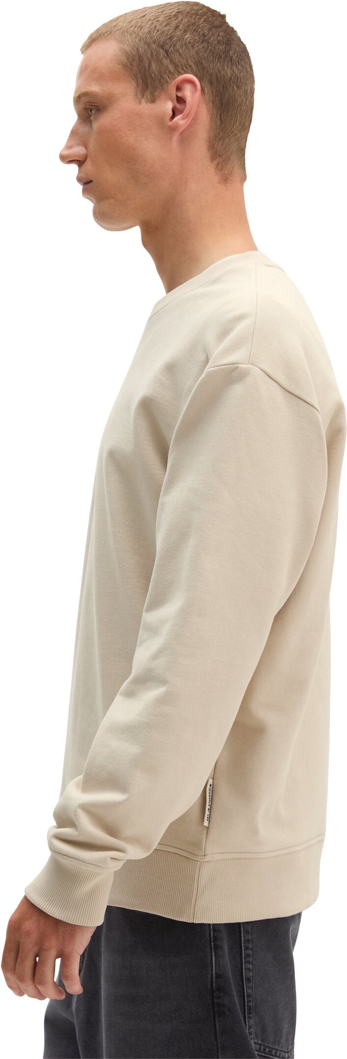 Sweatshirt MARC O'POLO "aus regenerativer Bio-Baumwolle", Herren, Gr. S, grau silk, Obermaterial: 100% Baumwolle, unifarben, relaxed fit, Rundhals, Rippbündchen, Sweatshirts Sweatshirt