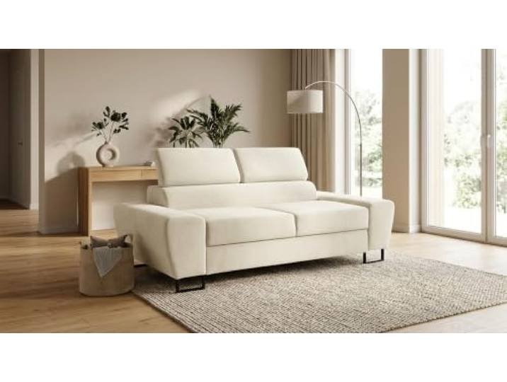 Family Meble Sofa Savio Aura, 2-Sitzer – Hellbeige – lit.Royal 1