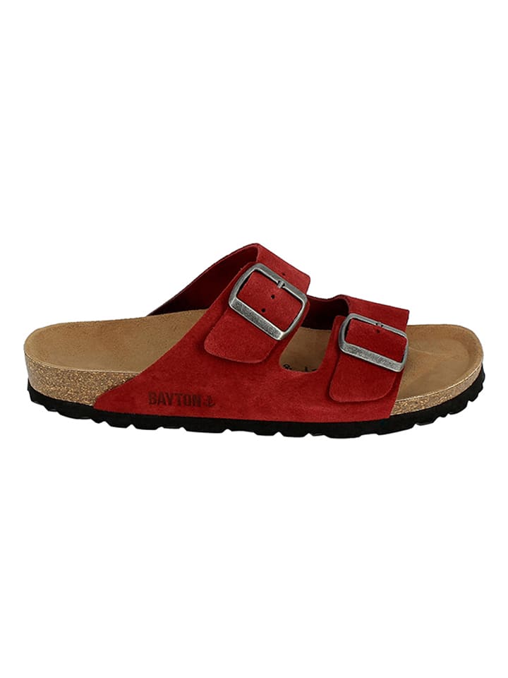 BAYTON Leder-Pantoletten "Atlas" in Rot - 36