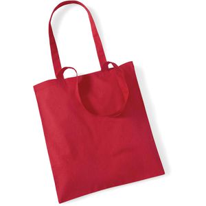 Westford-Mill Einkaufstasche W101 Bag for Life, classic red, aus Baumwolle, faltbar, mit Henkeln, 38 x 42 cm