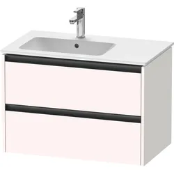 Duravit Ketho.2 Waschtischunterbau wandhängend, 2 Schubkästen, 810x549x480mm, für ME by Starck Beckenposition links 234583, K25267084840000, Farbe: Weiß Supermatt Dekor