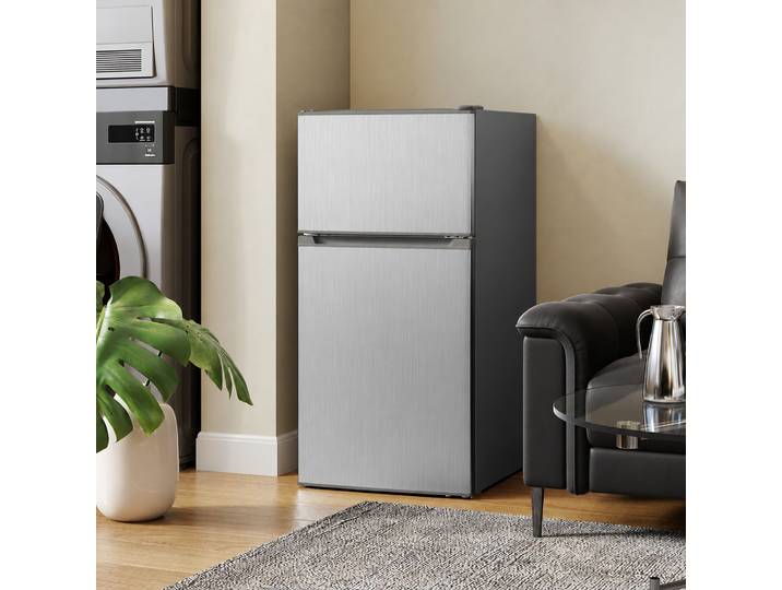 HOMCOM Réfrigérateur Congélateur 88L Portes Réversibles Gris