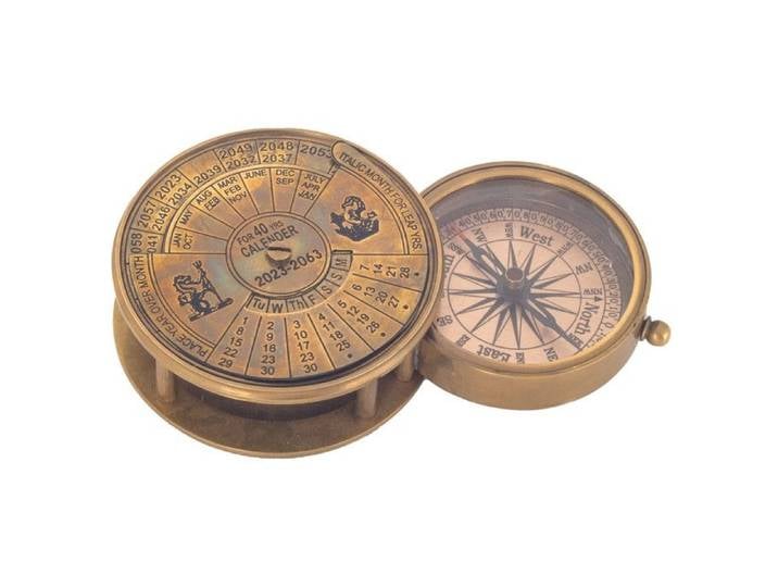 Objet décoratif Signes Grimalt boussole en laiton - 6 5 x 6 5 x 2 5 cm