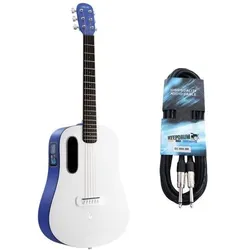 Lava Music Gitarre ME Play 36 Zoll Deep Blue mit Kabel (E-Gitarre, HPL High Pressure Laminate), Gitarre, Blau